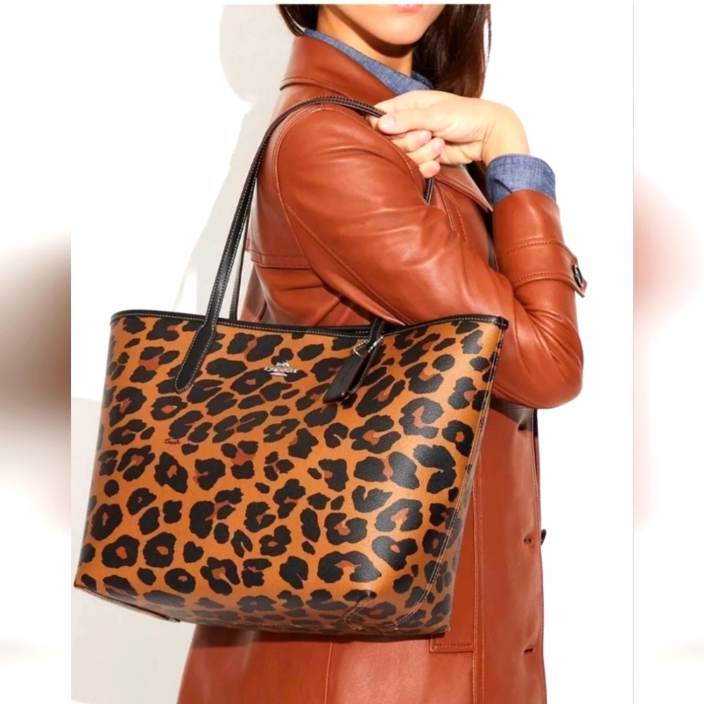 Coach purse/tote Leopard Print